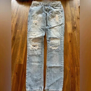 Levi’s Patchwork low skinny jeans